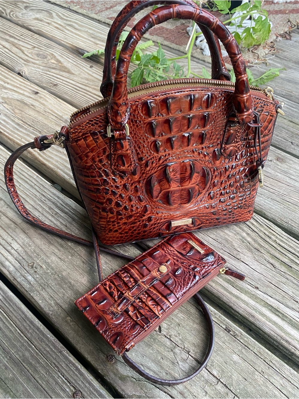 ✨ BRAHMIN DUXBURY SATCHEL AND WALLET SET!!!